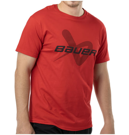 Bauer Core Lockup Red Tee