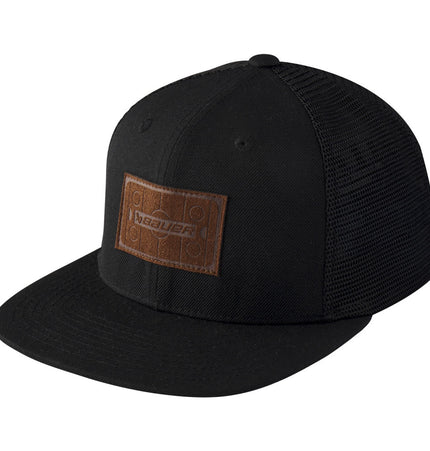 Bauer Leather Patch Snapback Hat