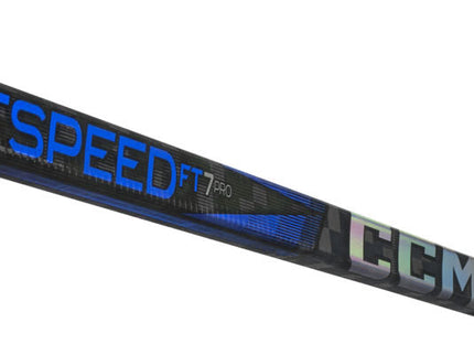CCM JetSpeed FT7 Pro Blue Grip Hockey Stick - JUNIOR