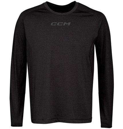 CCM Premium Long Sleeve Black Training Tee