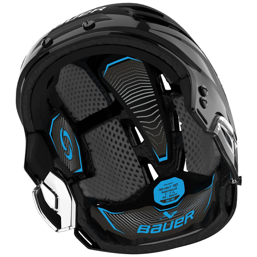 bauer bike helmets RE-AKT 70 Helmet Black / S it offers maximum safety without sacrificing comfort Used Bauer Youth Hockey Helmet