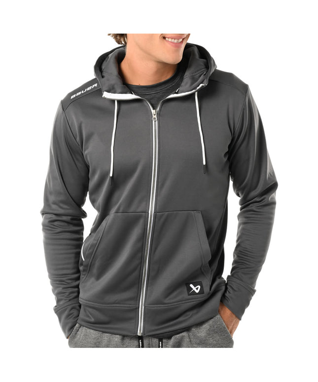 Bauer Team Fleece Grey Zip Hoodie