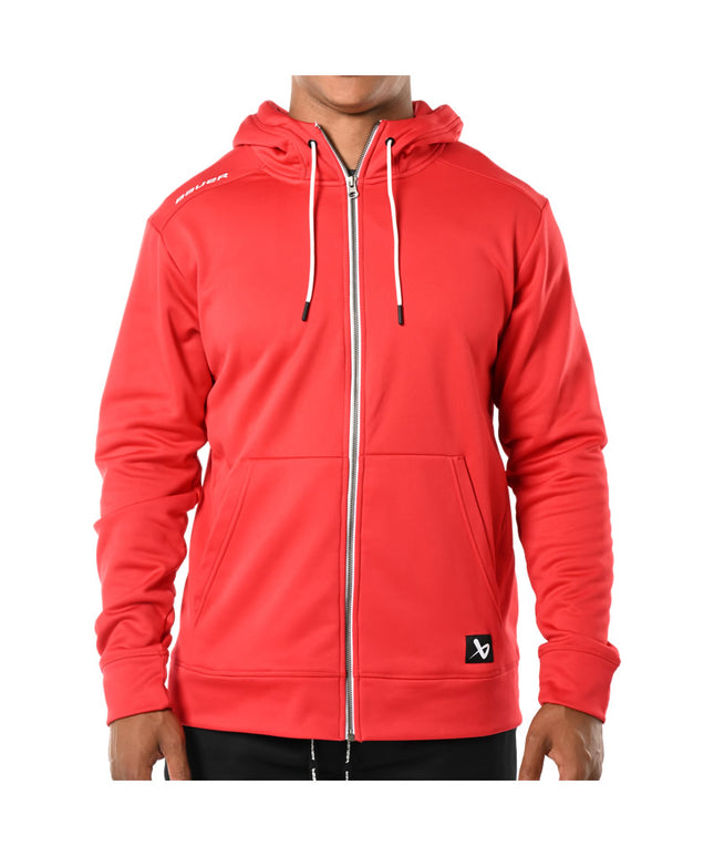 Bauer Team Fleece Red Zip Hoodie