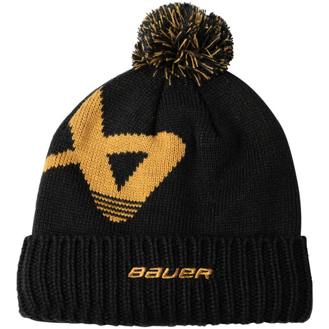 Bauer Intarsia Black Knit Pom