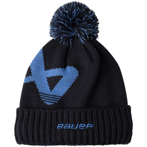 Bauer Intarsia Blue Knit Pom