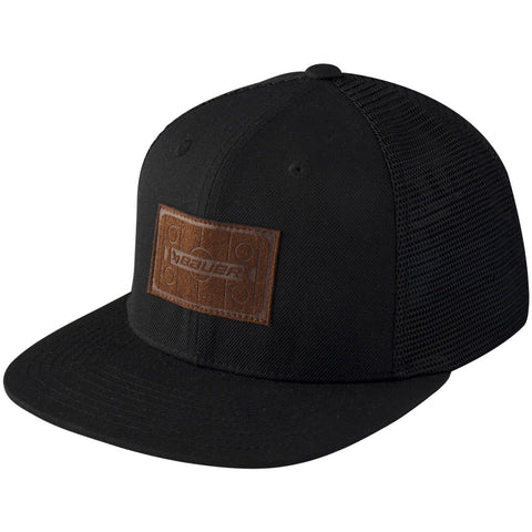 Bauer Leather Patch Snapback Hat