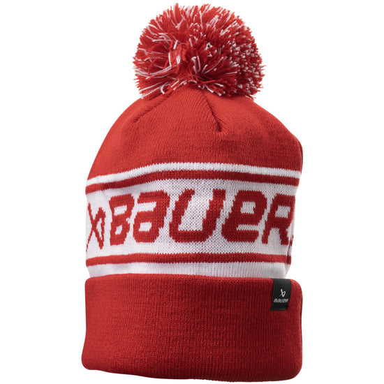 Bauer Team Red Ribbed Pom