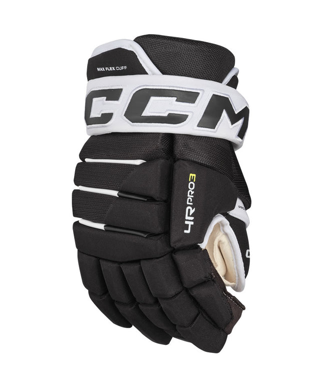 CCM Tacks 4 ROLL Pro 3 Senior Gloves Black/White / 15