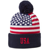 CCM USA Flag Pom Knit Beanie