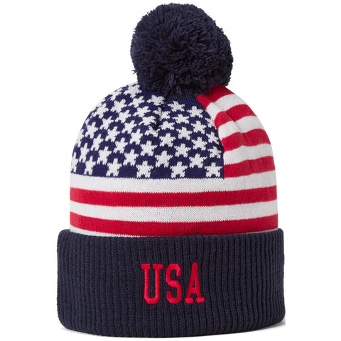 CCM USA Flag Pom Knit Beanie