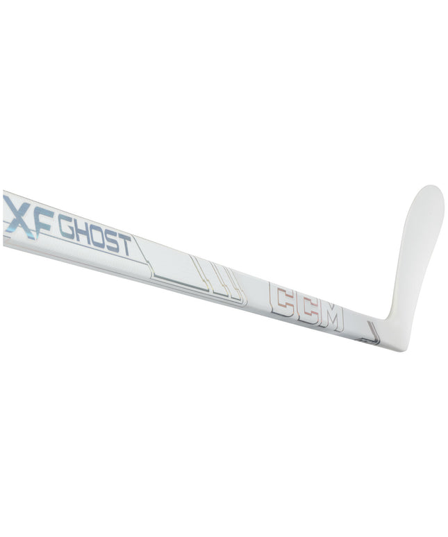 CCM Tacks XF Ghost White Grip Hockey Stick - JUNIOR