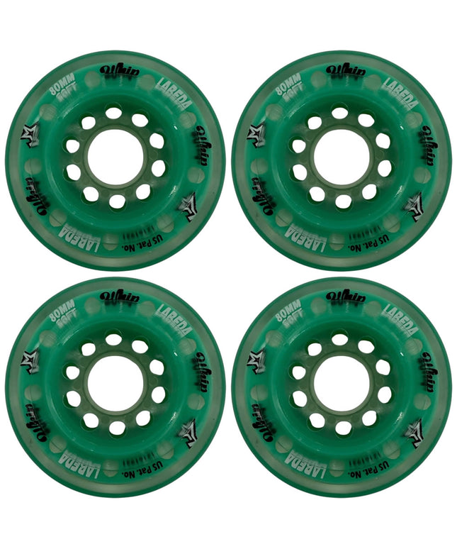 Labeda Whip X-Soft Inline Hockey Wheels & Spacers (4 Pack)