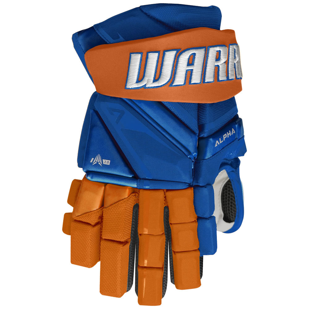 Warrior LX3 NHL Team Stock Gloves NYI Nvy/Orange SR 13