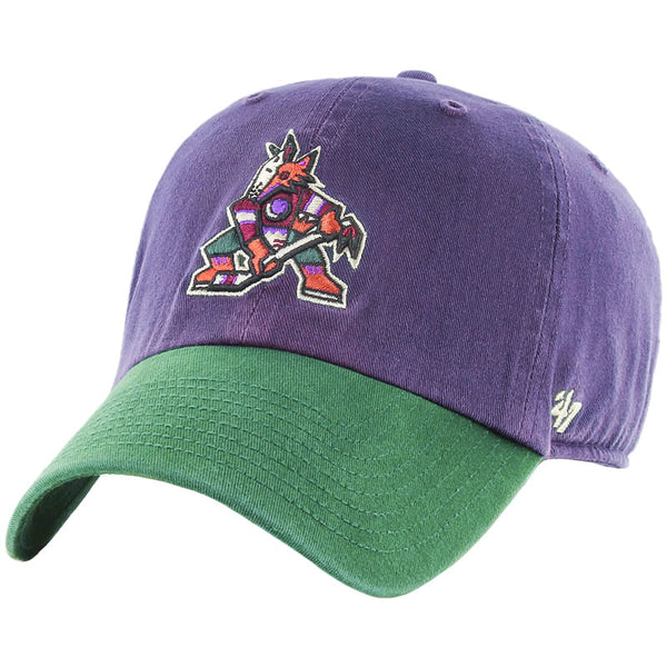 Arizona Coyotes NHL '47 Brand Throwback Clean Up Purple Two Tone  Adjustable Hat