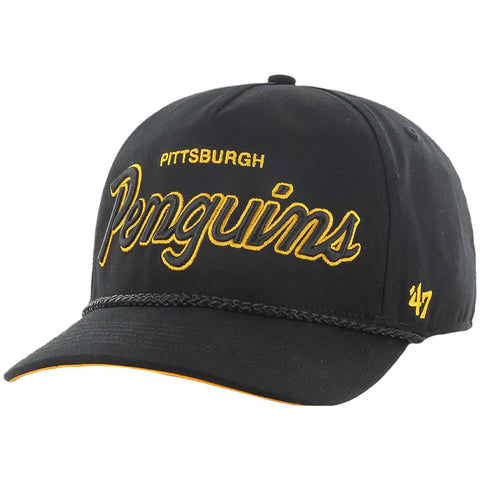 47 Brand Pittsburgh Penguins Crosstown Script Hitch Adjustable Hat