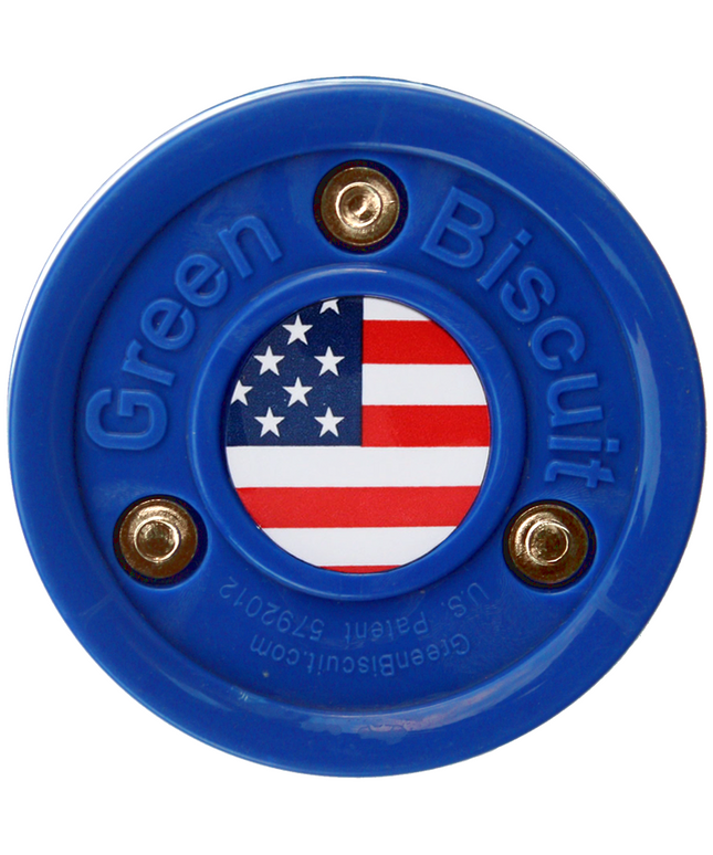 Green Biscuit Flag Training Puck