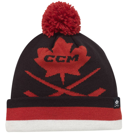 CCM Holiday Leaf Pom Knit Beanie