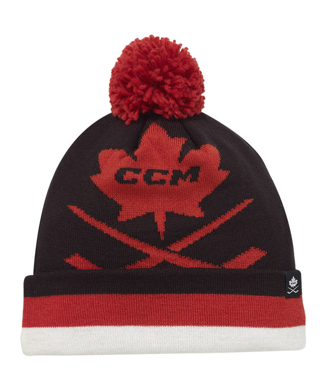 CCM Holiday Leaf Pom Knit Beanie