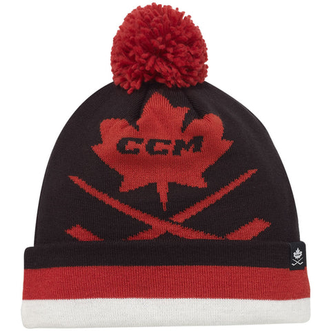 CCM Holiday Leaf Pom Knit Beanie