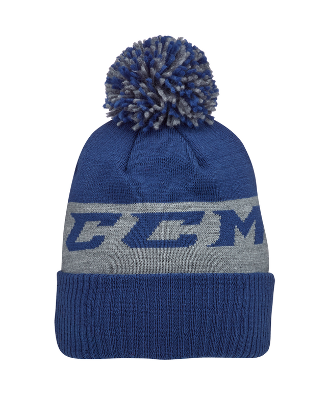 CCM Team Fleece Pom Knit Royal Beanie