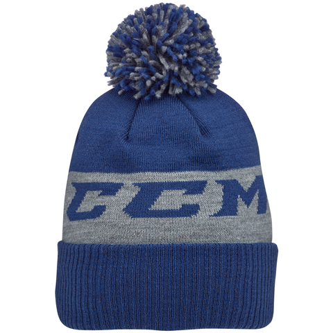 CCM Team Fleece Pom Knit Royal Beanie