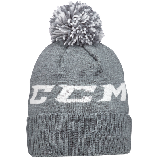CCM Team Fleece Pom Knit Grey Beanie
