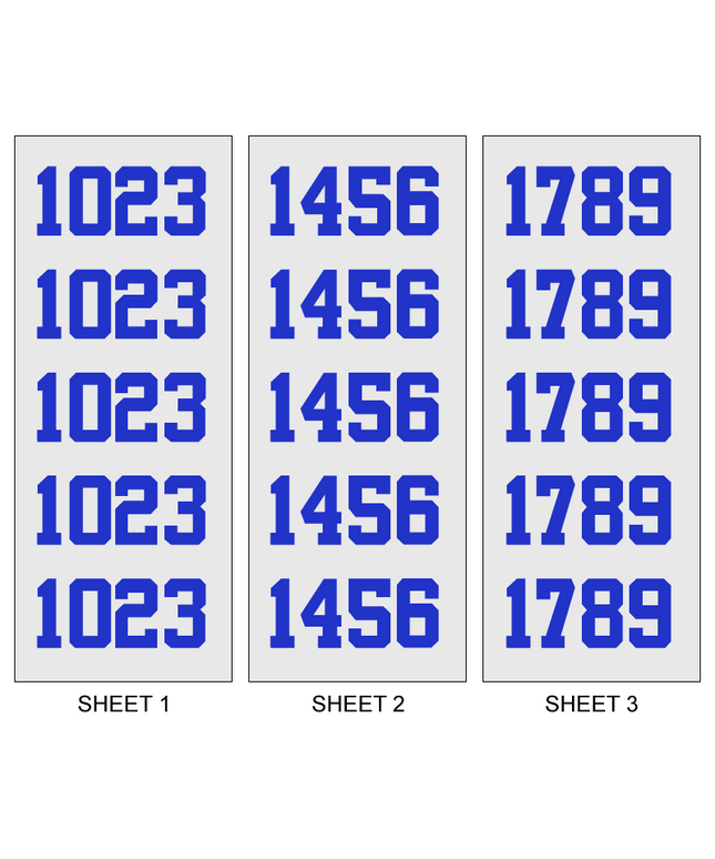 Royal Helmet Number Pack