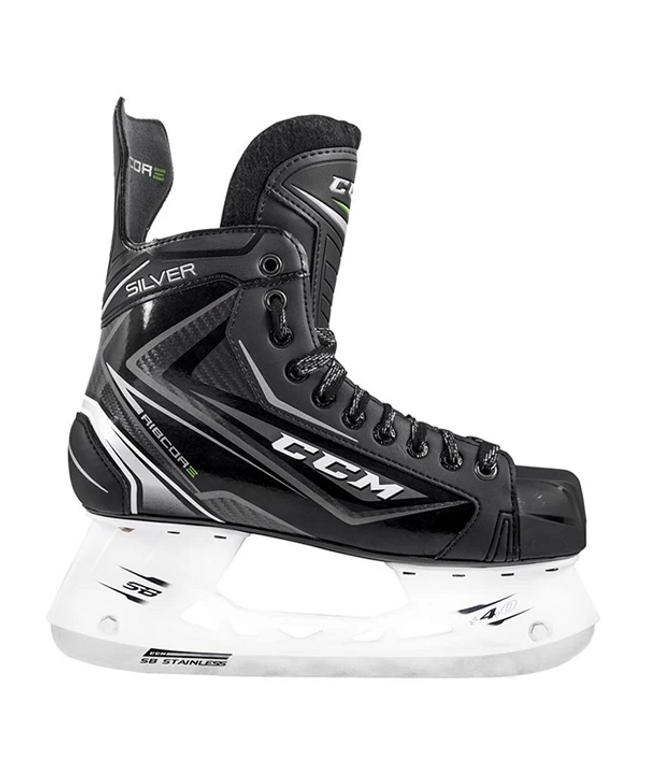 CCM Ribcor Silver Ice Skates - JUNIOR