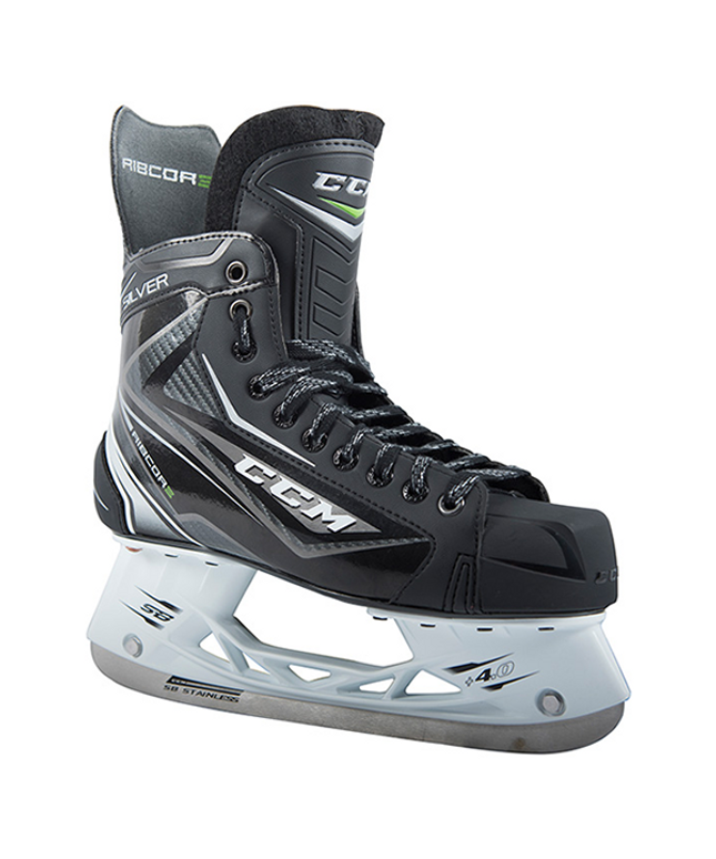 CCM Ribcor Silver Ice Skates - JUNIOR