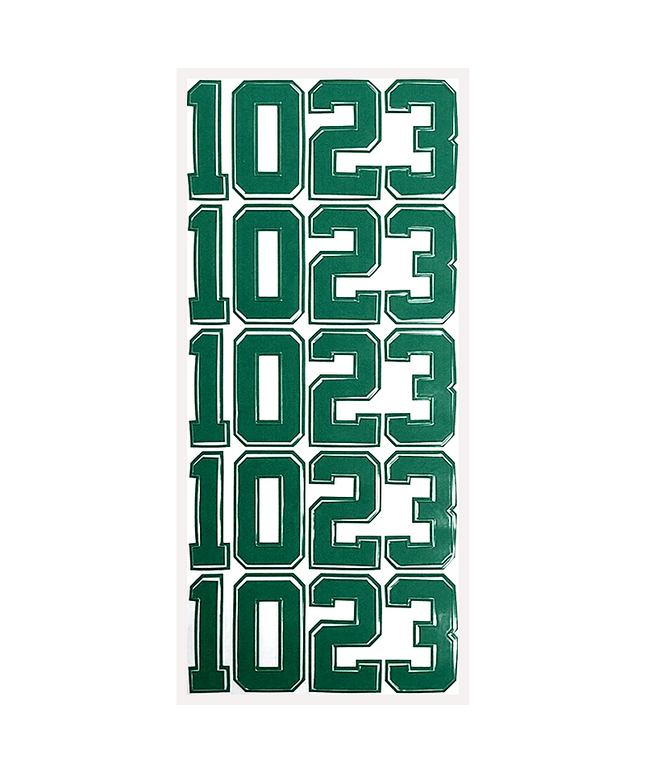 Dark Green Helmet Number Pack