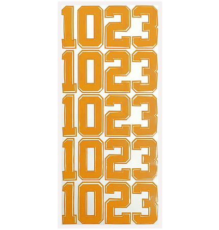 Athletic Gold Helmet Number Pack