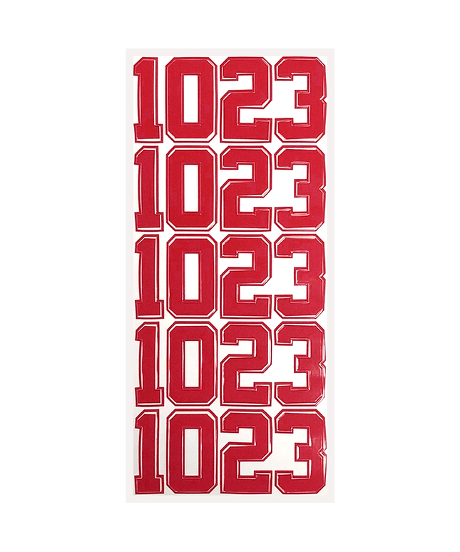 Red Helmet Number Pack