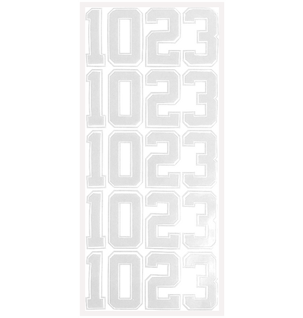 White Helmet Number Pack